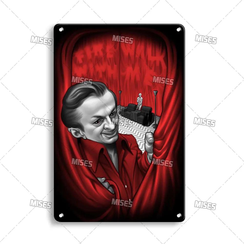 MISES Twin Peaks Classic TV Metal Sign Rusty Metal Poster Man Cave Garage Club Industrial Decor Decorative Plate Metal Plaque