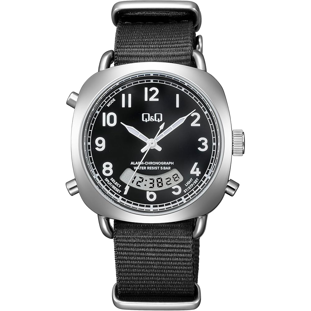 Citizen Q&Q Analog-Digital Watch 5 ATM Water Resistant Model A38A-001PK Black