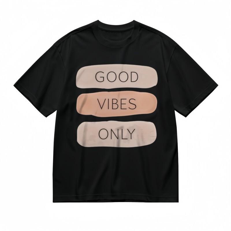 Men's Breathable Classic T-Shirt Beige and Pink Inspirational Quote Design Tee