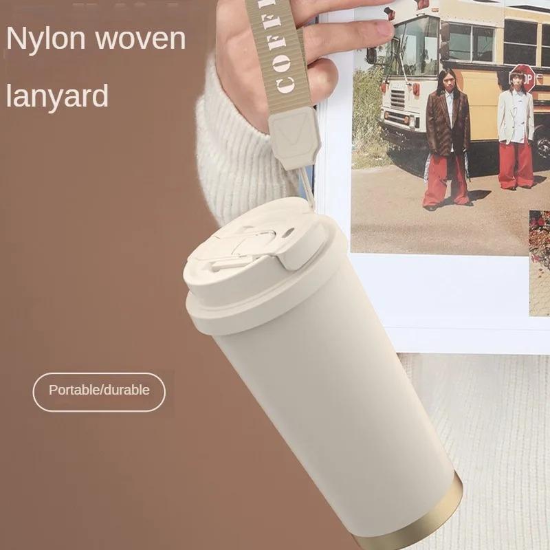 530ml stainless steel Thermos Coffee Cup Double Wall 316 Stainless Steel Vacuum Insulated Cup with Straw for Coffee Tumbler Gift