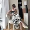 Summer French Suspender Skirt Temperament Floral Suspender Dress Women's New Light and Mature Style Thin Waist Dress