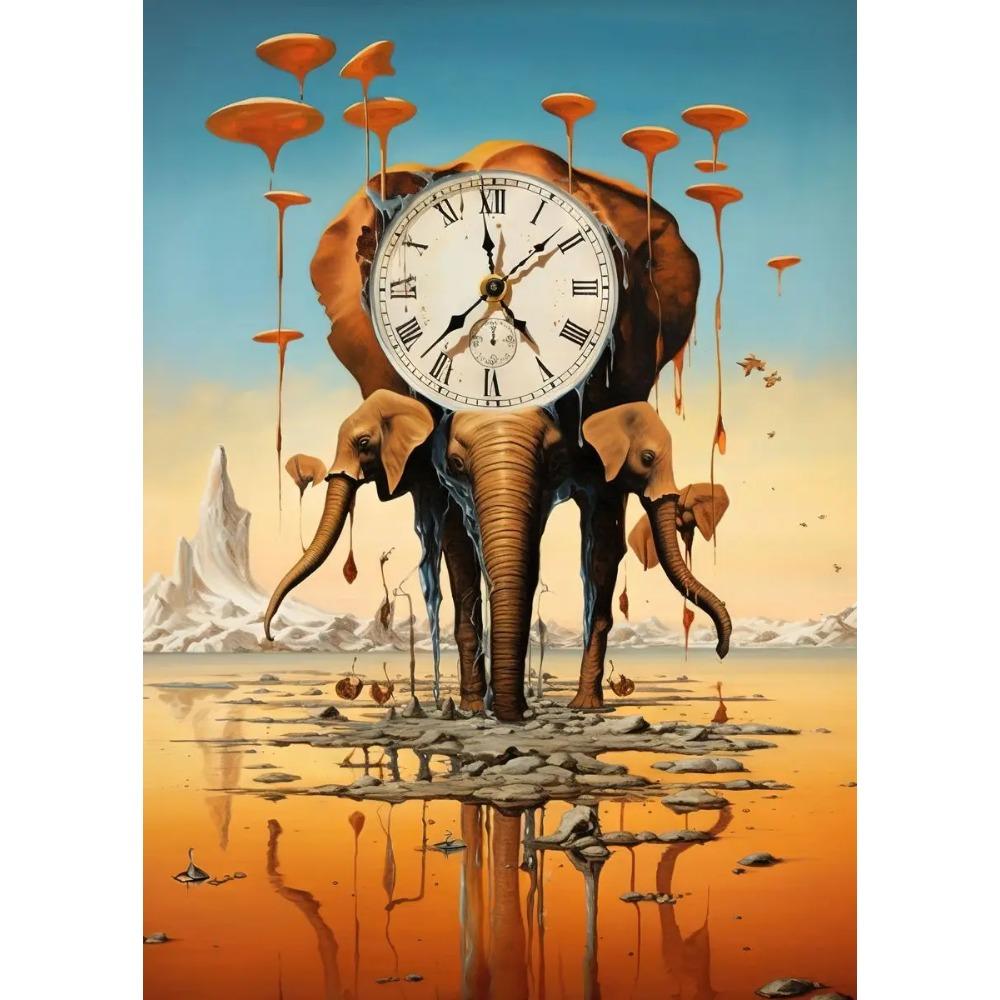 Surrealism Salvador Dali Artworks Surreal Temporal Paradox Poster Canvas Painting Wall Art Prints Picture for Room Home Decor