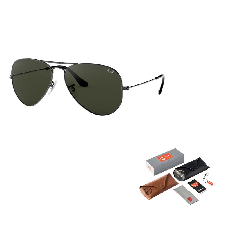 Ray-Ban Metal Round Frame Grey Aviator Sunglasses for Men