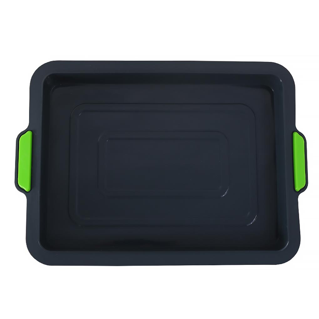 

Силиконовая квадратная форма для выпечки тортов, антипригарный противень с утолщенной ручкой, жаропрочная форма для выпечки, зеленый цвет