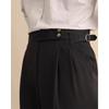 Pantaloni da abito casual da uomo a vita alta, dritti e larghi, con fibbia Naples Paris