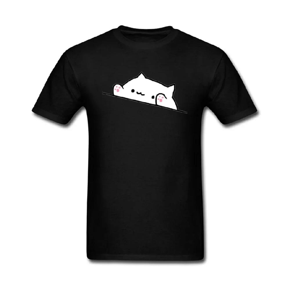 

Bongo Cat Game Muisc Hip Hop T Shirts Drum Cat Electronic Keyboard Rock Men Tshirt Kawaii Graphic Funny Design New Teeshirt XXXXXL чорний