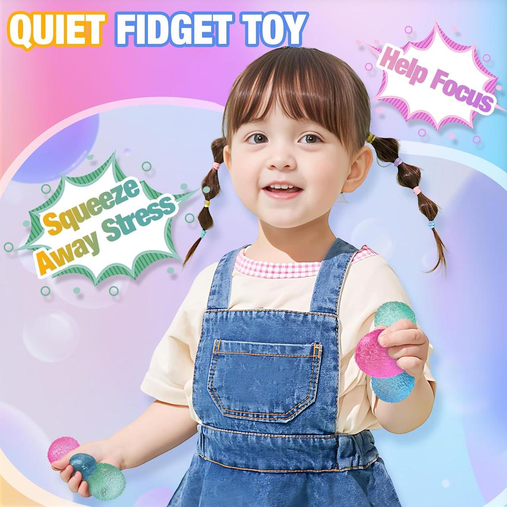 Bile Senzoriale Mari, Moi, pentru Stres, cu Textură, Gel cu Memorie, Jucării Fidget Moi, Bile de Strâns pentru Ameliorarea Anxietății, pentru Autism/ADHD, Favori de Petrecere, Cadou