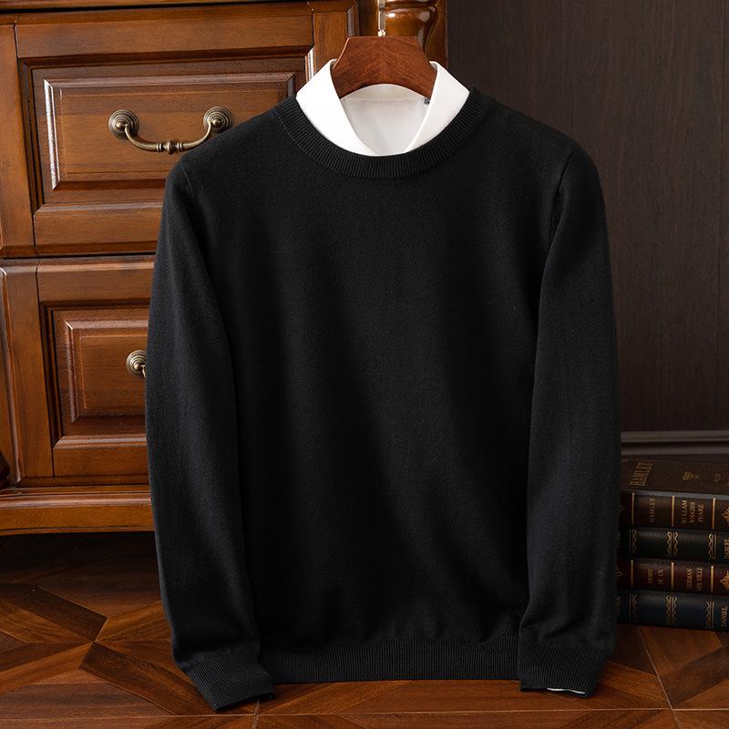 Men's Plus Size Knitwear: Autumn/Winter V-Neck Business Sweater