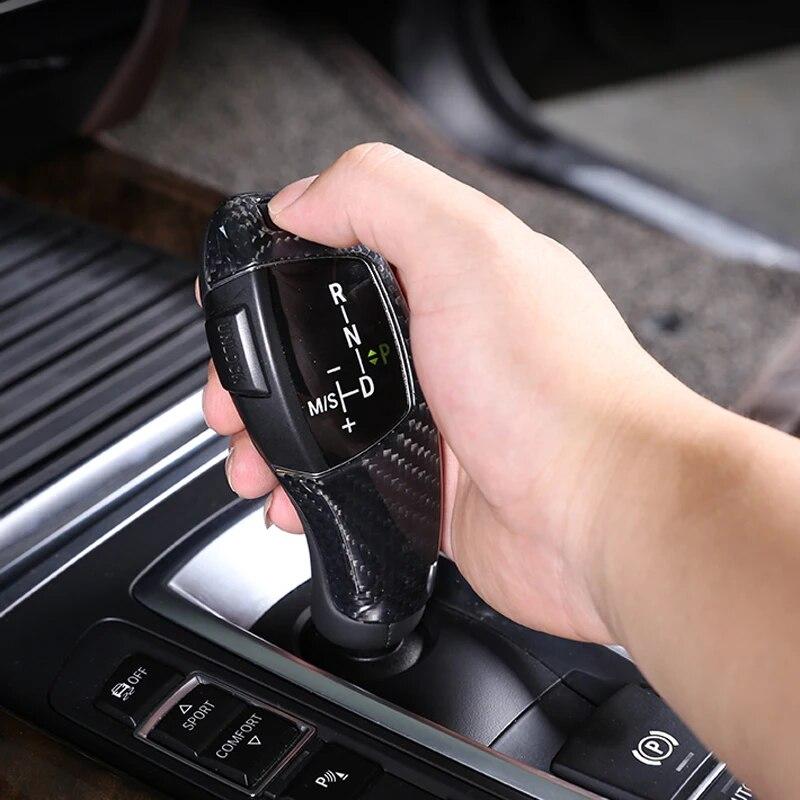 Carbon Fiber Car Gear Shift Handle Cover Stickers Accessories For BMW F30 F10 F20 G30 X5 E70 X6 E71 X3 F25 X4 F26 F34 F07 F06