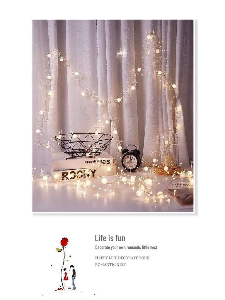 LED Waterproof Crackle Ball String Lights with Remote Control - Decorative Fairy Lights