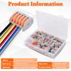 121Pcs Lever Wire Connectors Nuts Kit Push In Quick Connect Electrical Lever Wire Connectors for 0.08mm²-2.5mm² Home Lighting