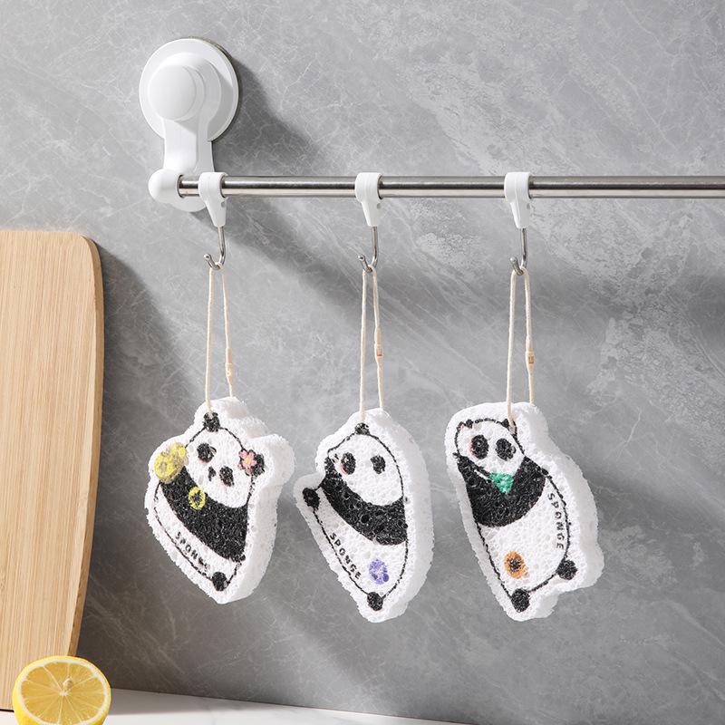 

Сжатая целлюлозная губка для мытья посуды и удаления пятен Panda Style