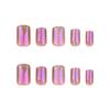 Aurora Cat Eye Purple Solid Color Manicure Short High-end Light Luxury Nails Internet Celebrity Popular Nail Film