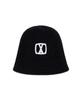 Bajal Va Square Applique Knit Bucket Hat Black