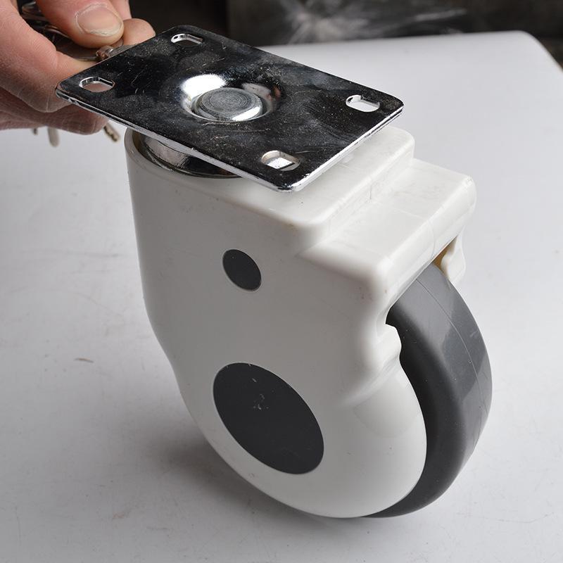 5-Inch Medical Brake Swivel Caster Wheel (Elastic), Available in 3, 4, or 5 Inch Sizes