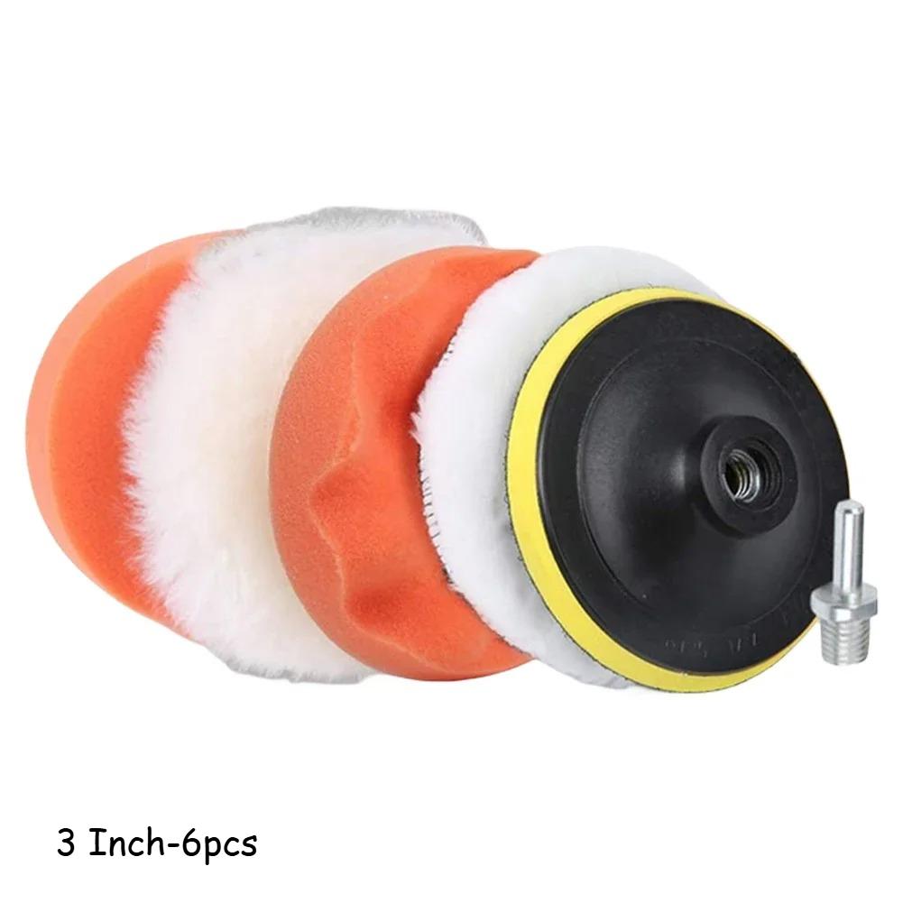 

Assorted size foam applicator pads for vehicle paint 3-5 inch set suit for electric drill based wax spreading task