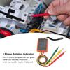 Three-phase AC phase sequence tester, non-contact buzzer, 3-phase sequence presence rotation tester SM852B AC 60~600V ABS