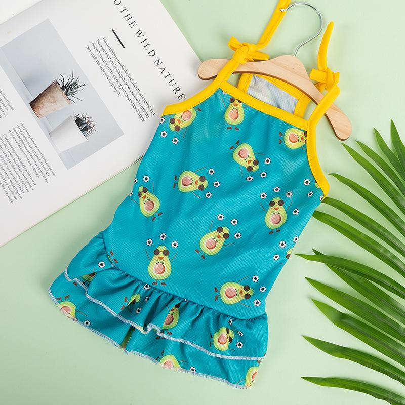 Spring/Summer Pet Suspender Dress for Dogs and Cats - Bichon & Teddy Print