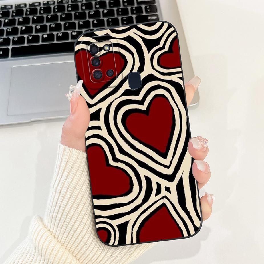 For Samsung Galaxy A21s Case SM-A217F New Fashion Cartoon Painted Cover Shockproof Phone Case For Samsung A21s A 21 s Soft Shell