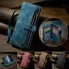 For Samsung Galaxy S26 Phone Cases with Strap CASEME C30 Zipper Multiple Card Holder PU Leather Cover