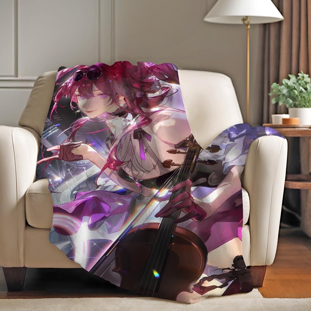 Game Honkai Star Rail Kafka Blanket Soft and Skin Friendly For Couch Bed Napping Bedspread All Seasons Comforter