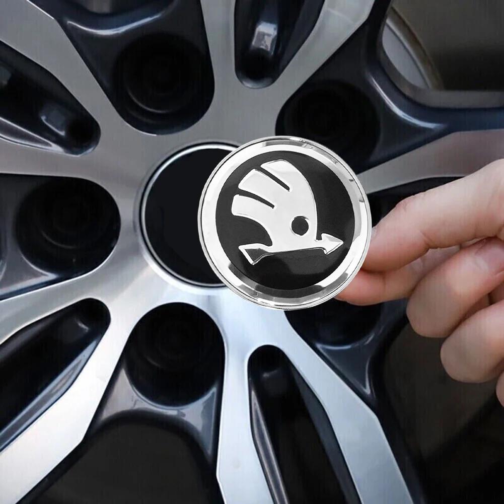 2025 Hot 1-5Sets Genuine Wheel Centre Cap Black 60MM Hub Cover for Skoda Octavia Fabia High Quality Durable Protection Easy Inst