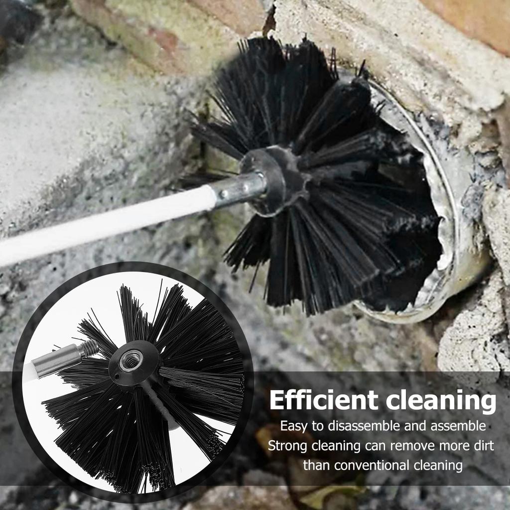 Sada kartáčů na čištění komínů Větrací potrubí 11 ks tyčí s nylonovými kartáčovými hlavami Čistič komínů Otočná tyč na krb Větrací otvor sušičky