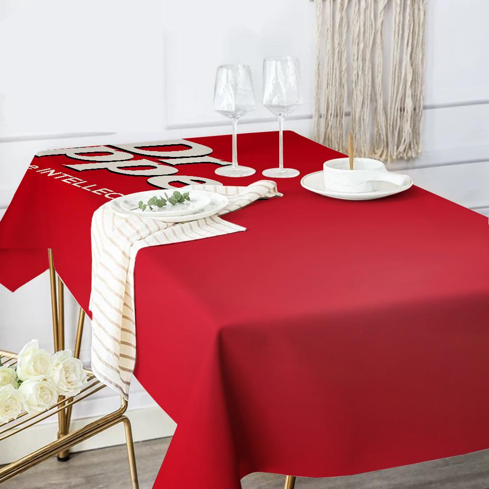 D-Dr Pepper Tafel Vlekbestendig Decoratief Wasbaar Polyester Tafelkleden Voor Eettafel Feesten En Bruiloft 90x140cm