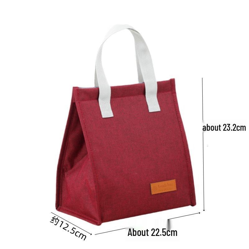 Cationic Tote Lunch Bag with Thickened Foil Insulation for Office or School Meals