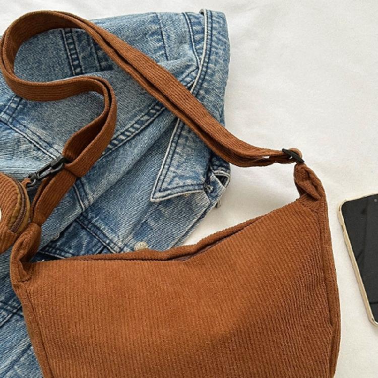 Modern Small Corduroy Crossbody Bag for Women Messenger Bag for Work Travel