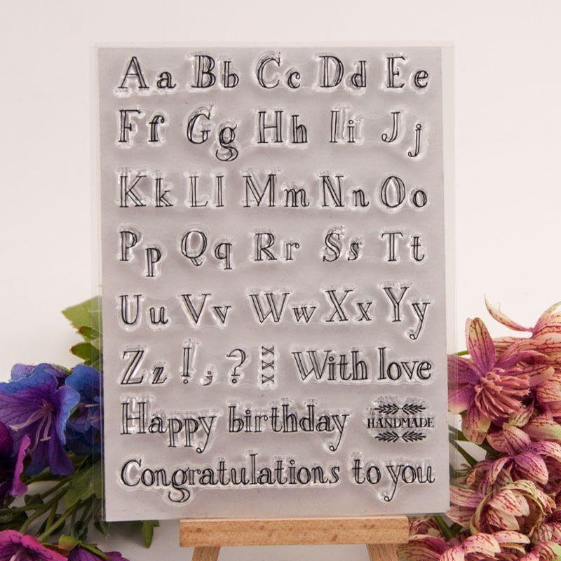 Happy Birthday Silicone Clear Stamp Seal DIY Scrapbook Embossing Album Decor for Top Sale