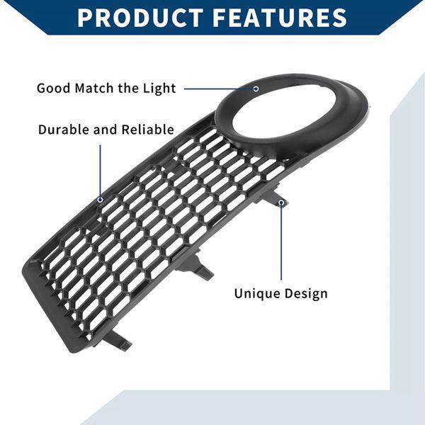 1C0807683J: Left Front Fog Light Grille Cover for 2006-2010 Volkswagen Beetle.