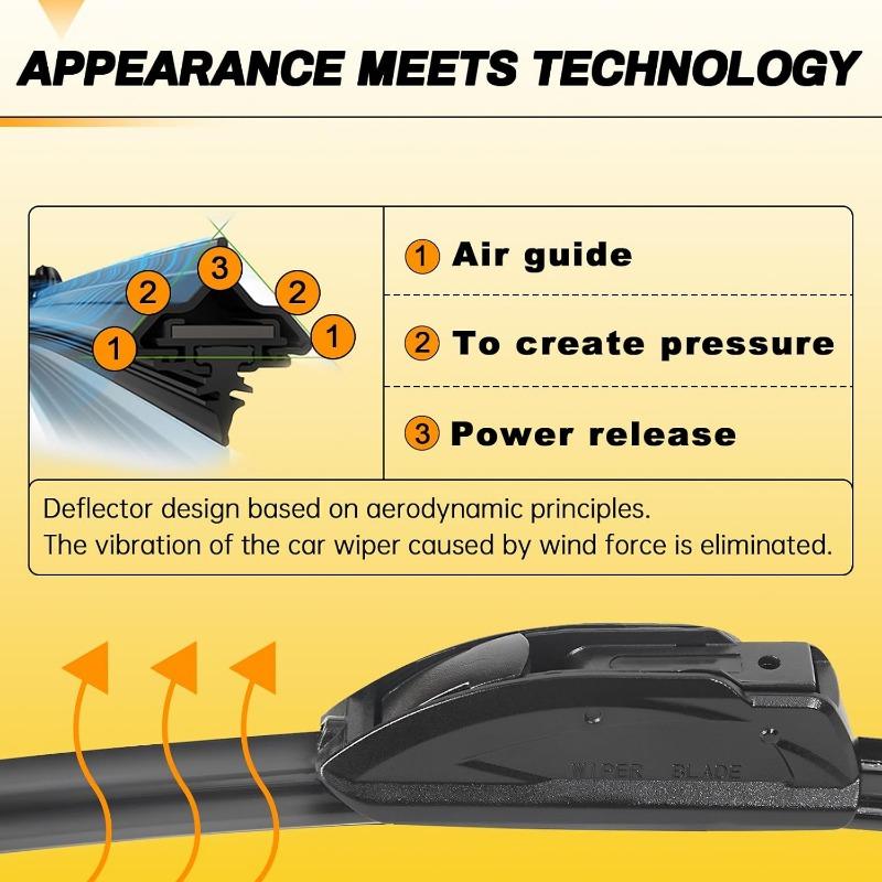 2PCS 26-inch to 16-inch windshield wiper blades, original quality high-quality four-season wiper blades, stable and silent