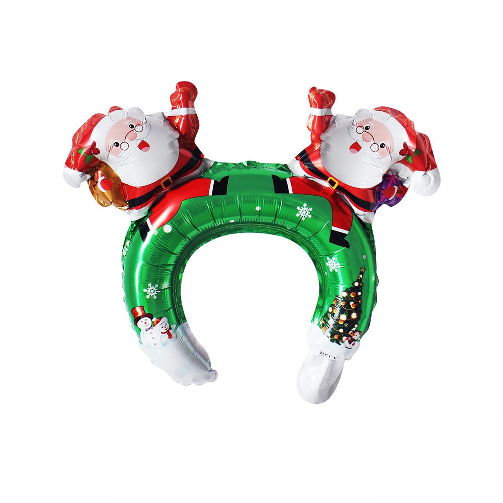 5pcs Christmas Hair Clasp Balloons Christmas Headdress Balloons Santa Claus Christmas Decorations Christmas Party Decorations