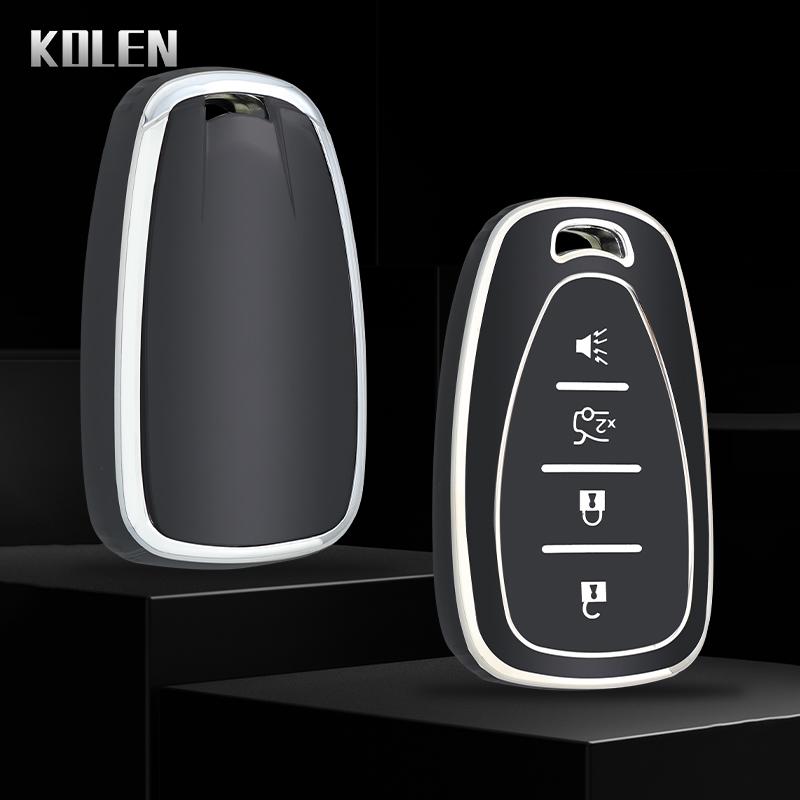 Tpu Car Remote Key Case Cover Shell Fob For Chevrolet Chevy Malibu Camaro Cruze Traverse Spark Equinox Sonic Volt Bolt Keychain