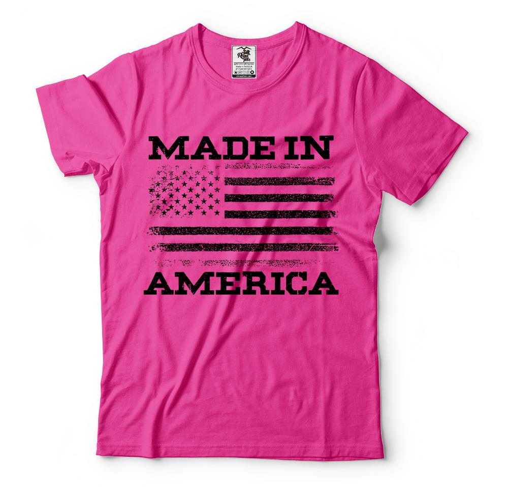 Patriotic t shirts Made In America Vintage USA Flag US Flag Tees 4th Of July