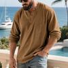 Cord Langarm Herren Freizeit T-Shirt Einfach Vintage Eng anliegend Herren Oberteil