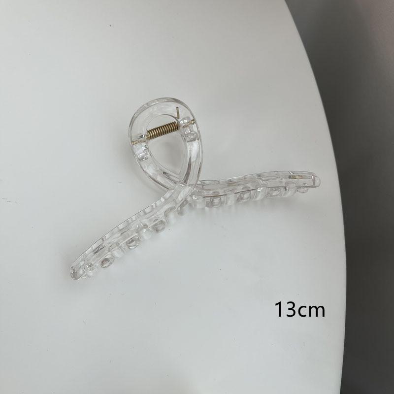 Akryl Barrette elegancka jednokolorowa spinka do włosów krab spinka do włosów Vintage proste akcesoria do włosów dla kobiet kucyk pazur klip kraby