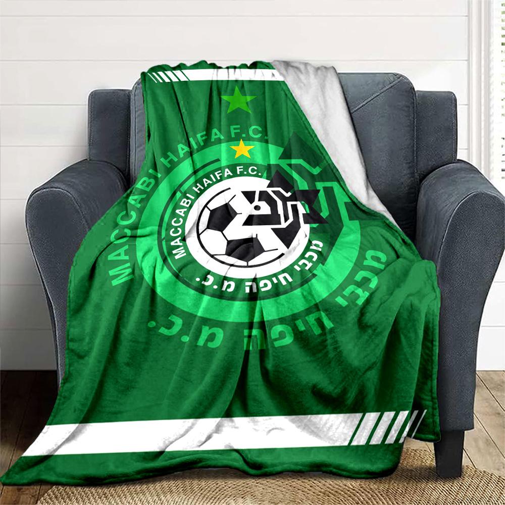 Haifa FC Print Flannel Blanket High Quality Warm Comfortable Cover for All Seasons Perfect for Gifts Home Decor