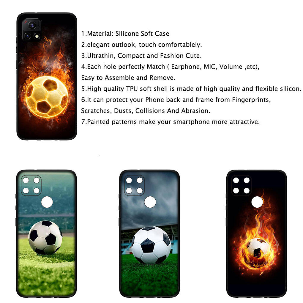 Cover for iPhone 17 16 15 Xiaomi Poco Redmi Note 14 13 12 11 Pro Max Samsung Galaxy S25 S24 S23 OPPO Huawei Cool Soccer Play Football Match Phone Case