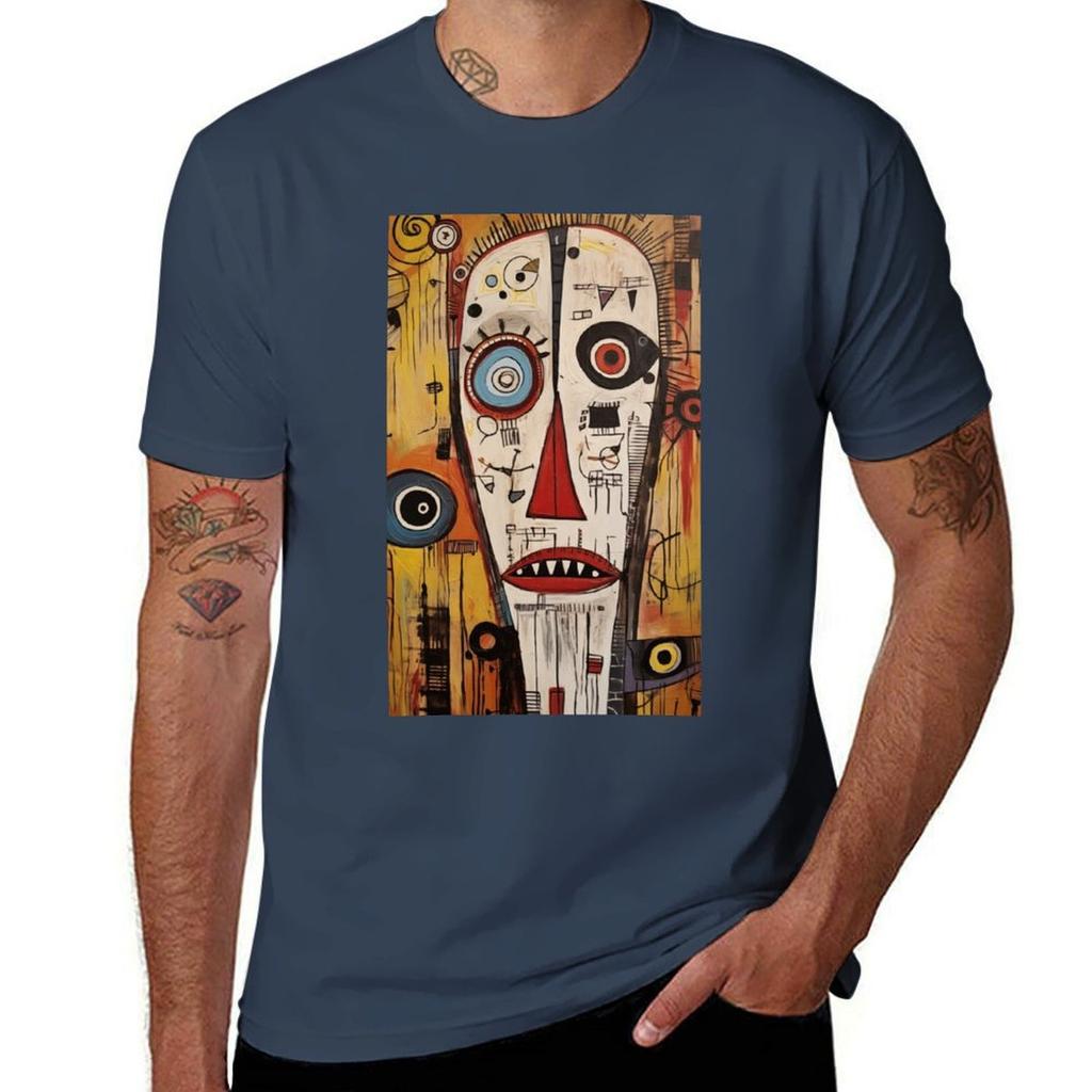 Art Brut Pale Face Tshirt Large Size Casual Short Sleeve Top