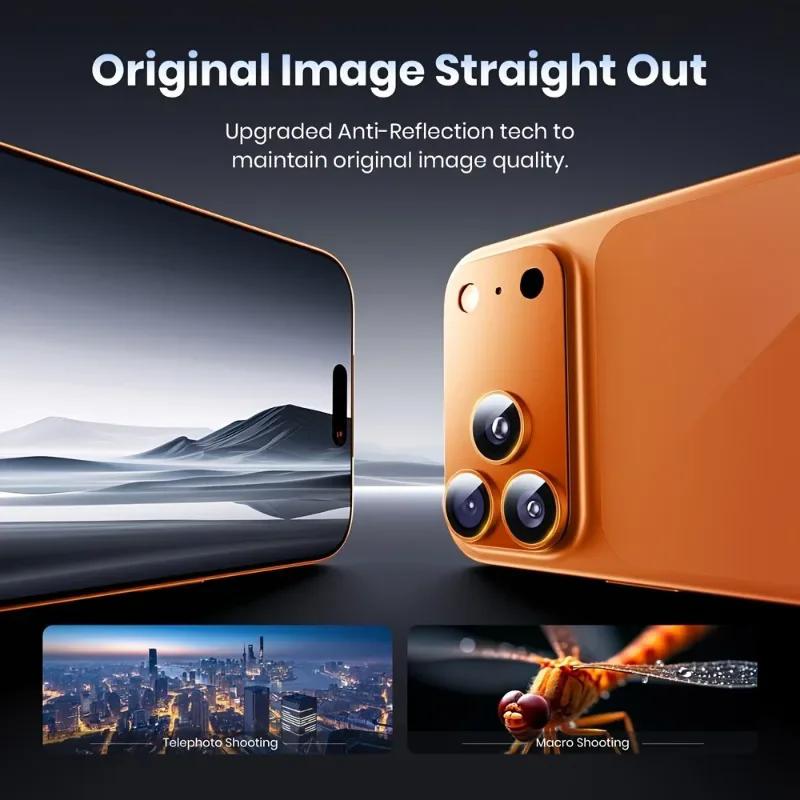 1PCS Protective Film For iPhone 17 Pro Max/iPhone 17 Pro/17 Air Full Coverage Ultra-Thin Camera Lens Protector Metal Frame New
