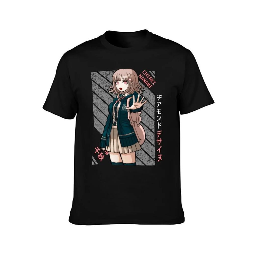 Chiaki Nanami - Super DanganRonpa 2 Essential T-Shirt individuelles T-Shirt Kurzarm-T-Shirt Herrenkleidung lustige T-Shirts für Männer