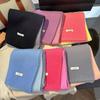 111 pure new solid color cotton winter warm knitted scarf high-end scarf