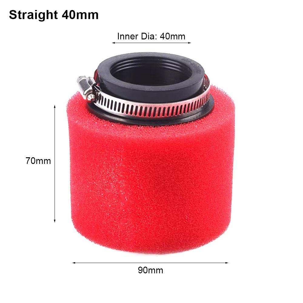 1Pcs Black Red Foam Air Filter 35/38/40/42/45/48mm Straight Elbow Dirt Pit Parts Universal Sponge Cleaner Air Filters 7