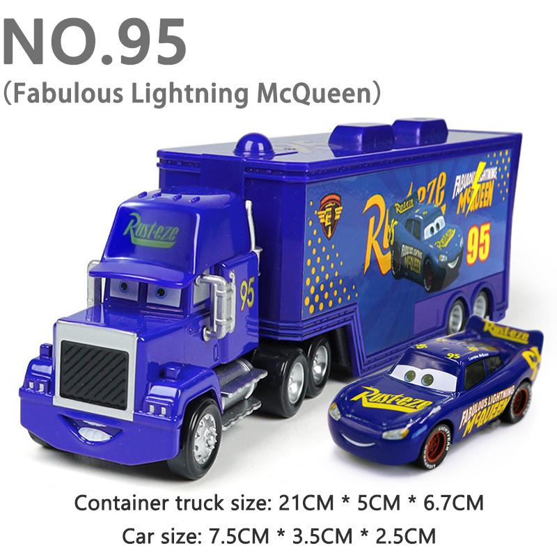 Pixar Cars Truck Model Car 1/55 Die Casting Eugene Carbureski Container Trucks Racing Toy Birthday Gifts Kids Toys Collectibles