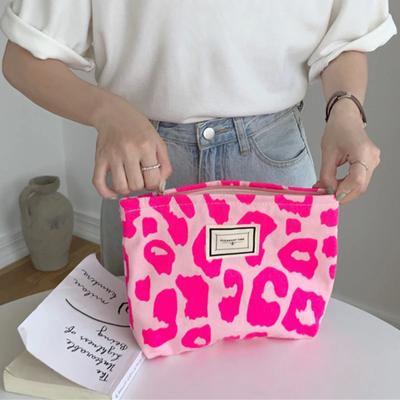 Luipaardprint Make-uptas Mode Dagelijkse Clutch Make-uptas Pouch Grote Capaciteit Reizen Toiletartikelen Organizer Make-up Opbergtas