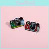 Creative Geometric Camera Style Enamel Brooch For Customizable Fashion Statement