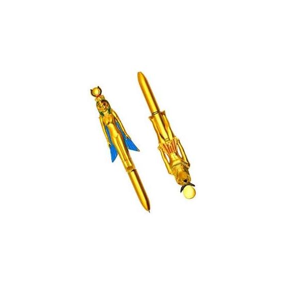 Golden Pharaoh Ballpoint Pens, Set of 3, 0.5mm Oil-Based, Retractable, Smooth Writing, Gift for Kids & Students, Assorted Ancient Egyptian Designs