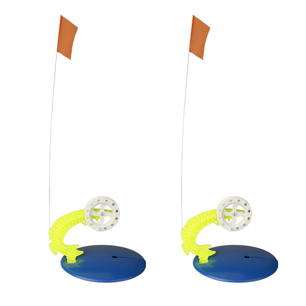 FTK Ice Fishing Flag Set Convenient Braking System Automatically Winter Ice Fishing Flag Indicator Equipment Tackle Tool
